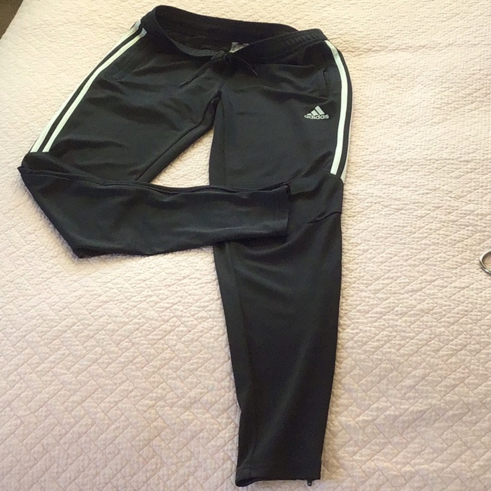 Adidas size M woman black/white soccer pants